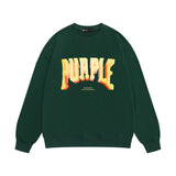 Purple Brand Sweatshirt Loose Crew Neck Sweater