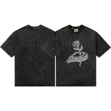 Gallery Dept T-Shirt Hand Painted Ink Splashing Alphabet Washed Retro Short Sleeve T-Shirt