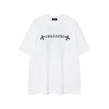 CHH Chrome Heart T Shirts Horseshoe Cross Old Retro Fashion Men's and Women's Short Sleeve T-Shirt