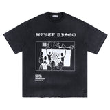 ERD T Shirts Melancholy Boy Gothic Printed Short Sleeve T-shirt Men and Women