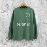 Purple Brand Long Sleeve T-Shirt Fashion Loose Long Sleeve Top