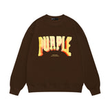 Purple Brand Sweatshirt Loose Crew Neck Sweater