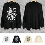Purple Brand Long Sleeve T-Shirt Fashion Loose Long Sleeve Top