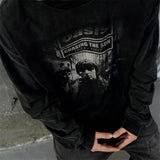 Mens Vintage T-Shirts SAINT MICHAEL CHO OASIS BAND vintage wash water do old long sleeves