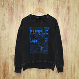 Purple Brand Distressed Sweatshirt Retro Vintage Crew Neck Sweater