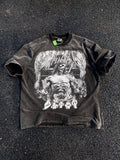 Men Vintage T-Shirts SAINT MICHAEL "Nirvana Rebirth" Washed Black