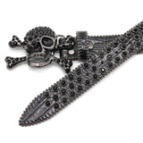 Hip-hop punk rhinestone belt skull accessories