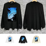 Purple Brand Long Sleeve T-Shirt Fashion Loose Long Sleeve Top