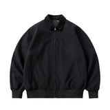 Mens Vintage Jackets Vintage Jacket Loose Locomotive Lapel Baseball Uniform