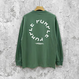 Purple Brand Long Sleeve T-Shirt Fashion Loose Long Sleeve Top