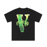 Vlone T Shirts Summer Youth Cotton Loose Letters Street Half Sleeve Couples Dress