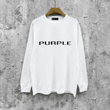 Purple Brand Long Sleeve T-Shirt Fashion Loose Long Sleeve Top