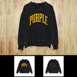 Purple Brand Distressed Sweatshirt Retro Vintage Crew Neck Sweater