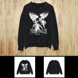 Purple Brand Distressed Sweatshirt Retro Vintage Crew Neck Sweater