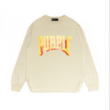 Purple Brand Long Sleeve T-Shirt Fashion Loose Long Sleeve Top