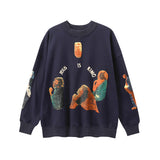 Jesus Is King T Shirt Big Talker Fashion Brand High Street Casual Loose Couple Fog round Neck Sweater Ins
