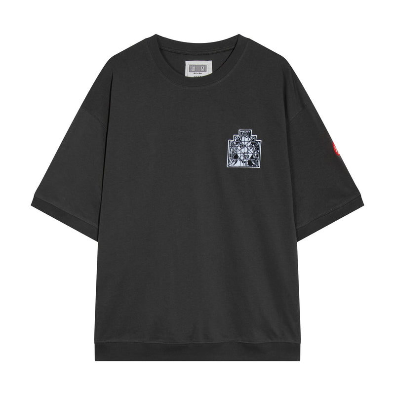 C.e t shirts retroembroider trapezoidal logo pullover short-sleeved men and women