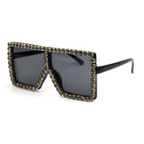 Trendy punk glasses square frame