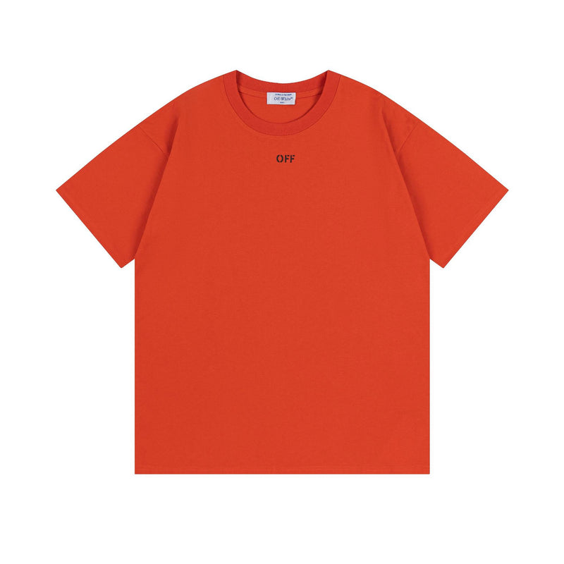 Off White T Shirts OW Rendered Arrow Pattern Crew Neck Pullover Short Sleeves