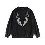 Purple Brand Distressed Sweatshirt Retro Vintage Crew Neck Sweater