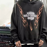 Men Vintage T-Shirts vintage American Vintage Loose Couple Hooded Sweater