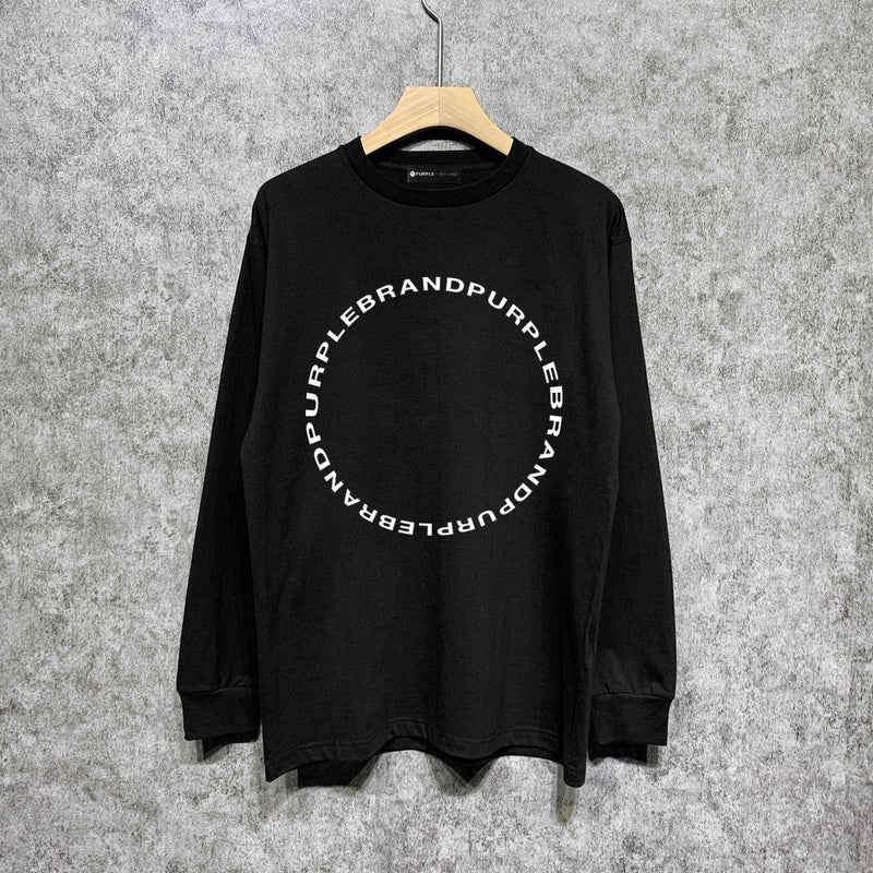 Purple Brand Long Sleeve T-Shirt Fashion Loose Long Sleeve Top