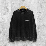 Purple Brand Distressed Sweatshirt Retro Vintage Crew Neck Sweater