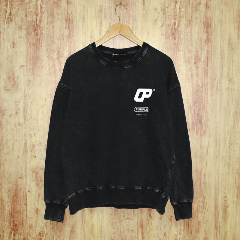 Purple Brand Distressed Sweatshirt Retro Vintage Crew Neck Sweater