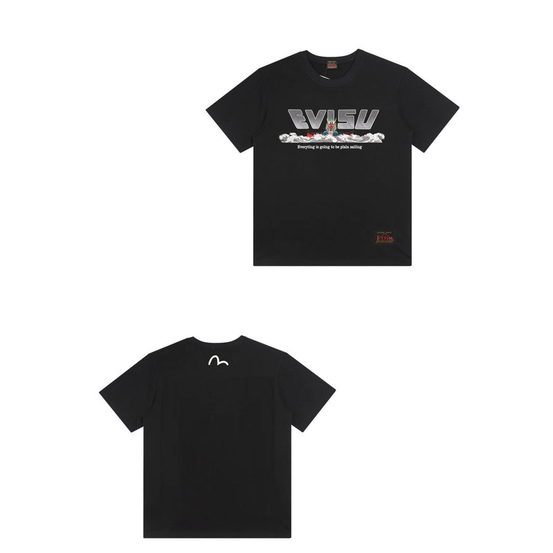Evisu T Shirts Loose Versatile Casual T Shirts