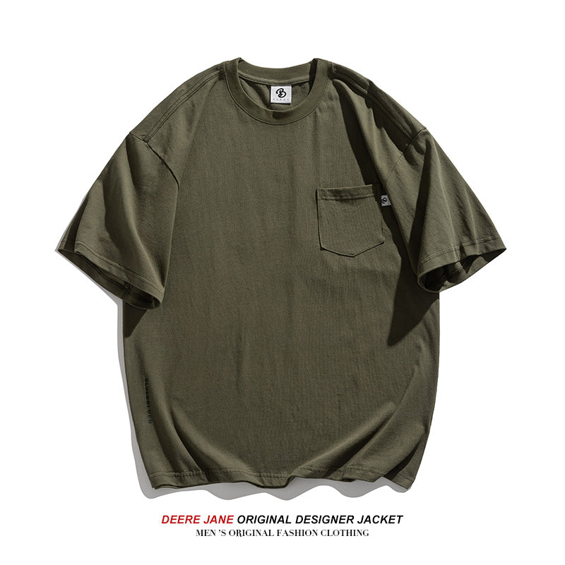 Men T-Shirts Summer Short Sleeve T-shirt Men Loose Retro Half Sleeve