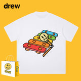 Drew T Shirts Short Sleeve round Neck T-shirt Men and Women Casual Loose
