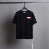 Ow T Shirts Red and White Contrast Color Oil Painting Arrow Men and Women