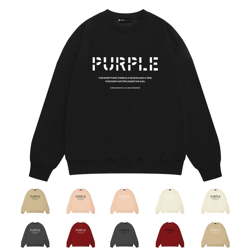 Purple Brand Sweatshirt Loose Crew Neck Sweater