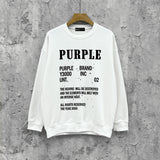 Purple Brand Sweatshirt Loose Crew Neck Sweater
