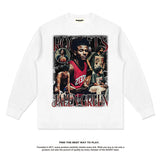 Nba Long Sleeved Shirt Autumn and Winter Jay Green American Street Fashion Brand round Neck Long Sleeve T-shirt