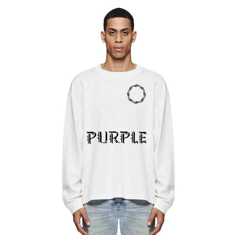 Purple Brand Long Sleeve T-Shirt Fashion Loose Long Sleeve Top