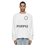 Purple Brand Long Sleeve T-Shirt Fashion Loose Long Sleeve Top