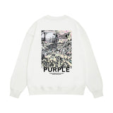 Purple Brand Sweatshirt Loose Crew Neck Sweater