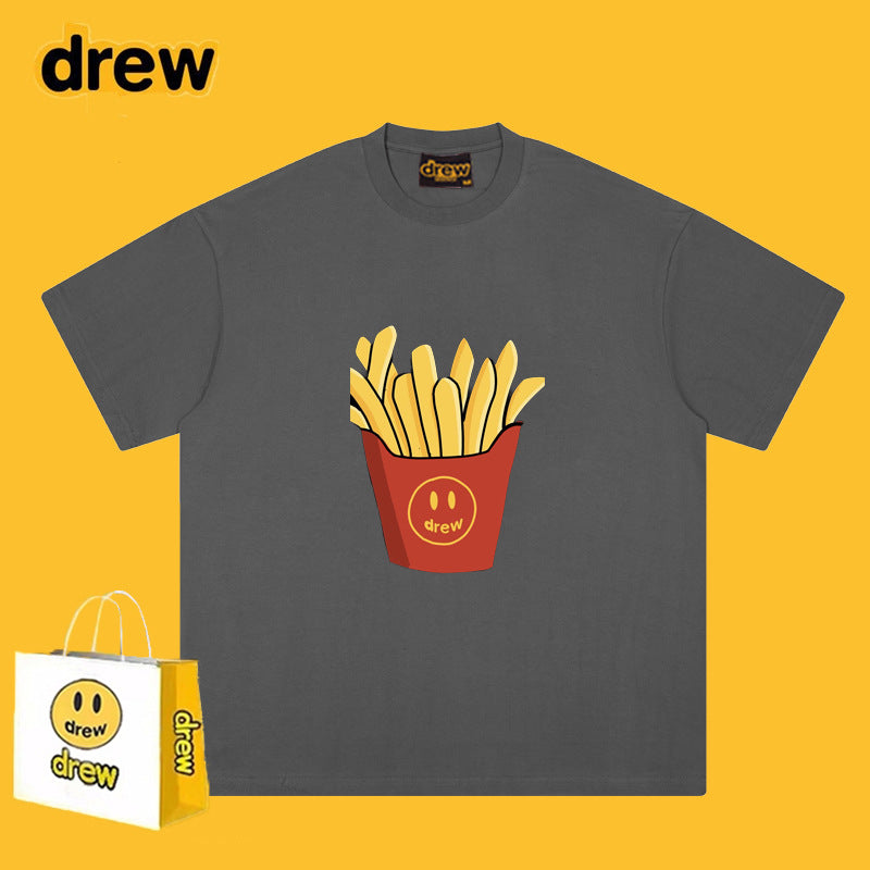 Drew T Shirts Cotton Short-Sleeved Printed T-shirt