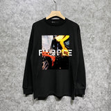Purple Brand Long Sleeve T-Shirt Fashion Loose Long Sleeve Top