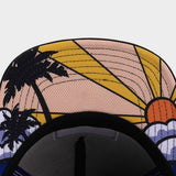 Trendy flat brimmed hat hip hop character avatar