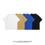 Men's T-Shirts Summer Short-Sleeved T-shirt Men's Loose All-Match Solid Color Casual
