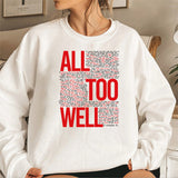 Vintage All Too Well Sweatshirt Eras Tour Mindnight Hoodie