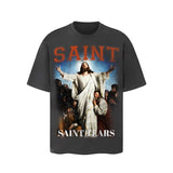 Men Vintage T-Shirts Saint Michael Tee Saint Tears