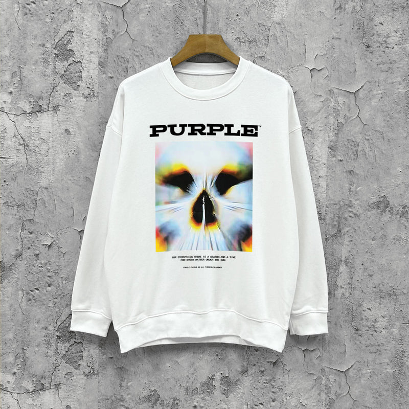 Purple Brand Sweatshirt Loose Crew Neck Sweater