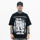 ERD T Shirts Spring and Summer High Street Retro Short Sleeve T-shirt