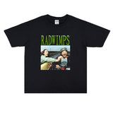 Rock Star T Shirt Radwimps Rock Band Printing Pure Cotton Loose T-shirt Men's and Women's Fashion Short Sleeve