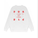 Purple Brand Long Sleeve T-Shirt Fashion Loose Long Sleeve Top