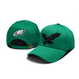Trendy flat brimmed hat eagle embroider sunshade
