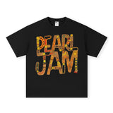 Pearl Jam T Shirts pearl jam rock band vintage short sleeve t-shirt men's print